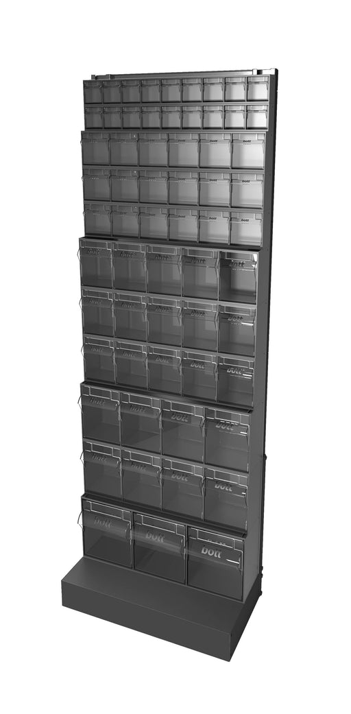 Tilt Box Freestanding Rack 65 Compartments (WxDxH: 610x325x1750mm) - Part No:02513030