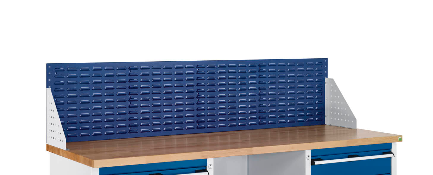 Bott Louvre Backpanel For Workbench 1.5M With End Wing Plates (WxDxH: 1486x332x457mm) - Part No:07002203