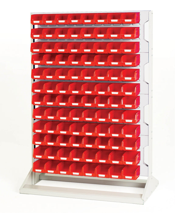 Bott Louvre Panel Rack Double Sided & Bin Kit With 8 Panels, 192X Red Bins (WxDxH: 1000x550x1450mm) - Part No:16917221