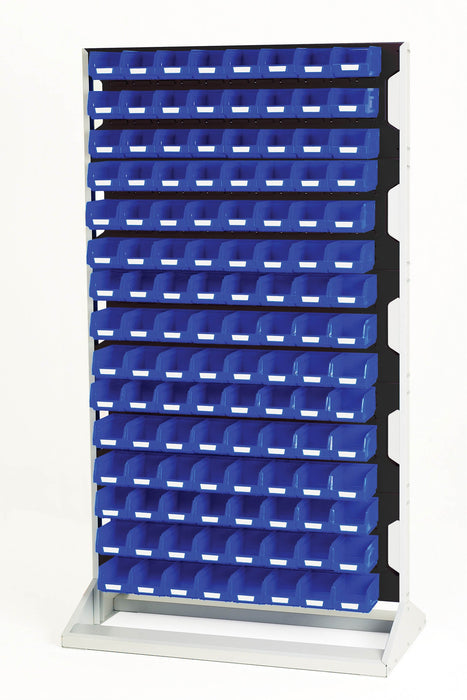 Bott Louvre Panel Rack Double Sided & Bin Kit With 10 Panels, 240X Blue Bins (WxDxH: 1000x550x1775mm) - Part No:16917230
