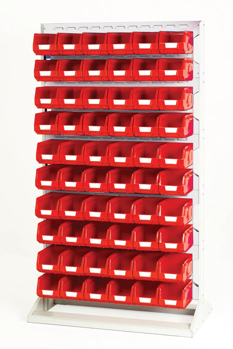 Bott Louvre Panel Rack Double Sided & Bin Kit With 10 Panels, 120X Red Bins (WxDxH: 1000x550x1775mm) - Part No:16917232