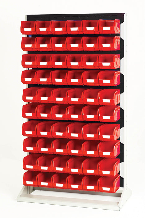 Bott Louvre Panel Rack Double Sided & Bin Kit With 10 Panels, 120X Red Bins (WxDxH: 1000x550x1775mm) - Part No:16917232