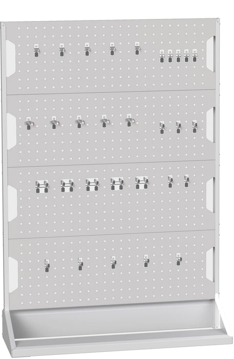 Bott Perfo Panel Rack Single Sided & Hook Kit With 4 Panels, 30 Piece Hook Kit (WxDxH: 1000x550x1450mm) - Part No:16917301