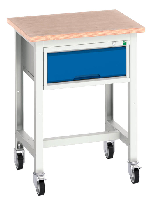 Bott Verso Mobile Workstand With 1 Drawer Cabinet & Multiplex Top (WxDxH: 700x600x930mm) - Part No:16922200