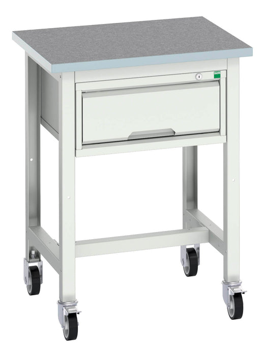 Bott Verso Mobile Workstand With 1 Drawer Cabinet & Lino Top (WxDxH: 700x600x930mm) - Part No:16922201