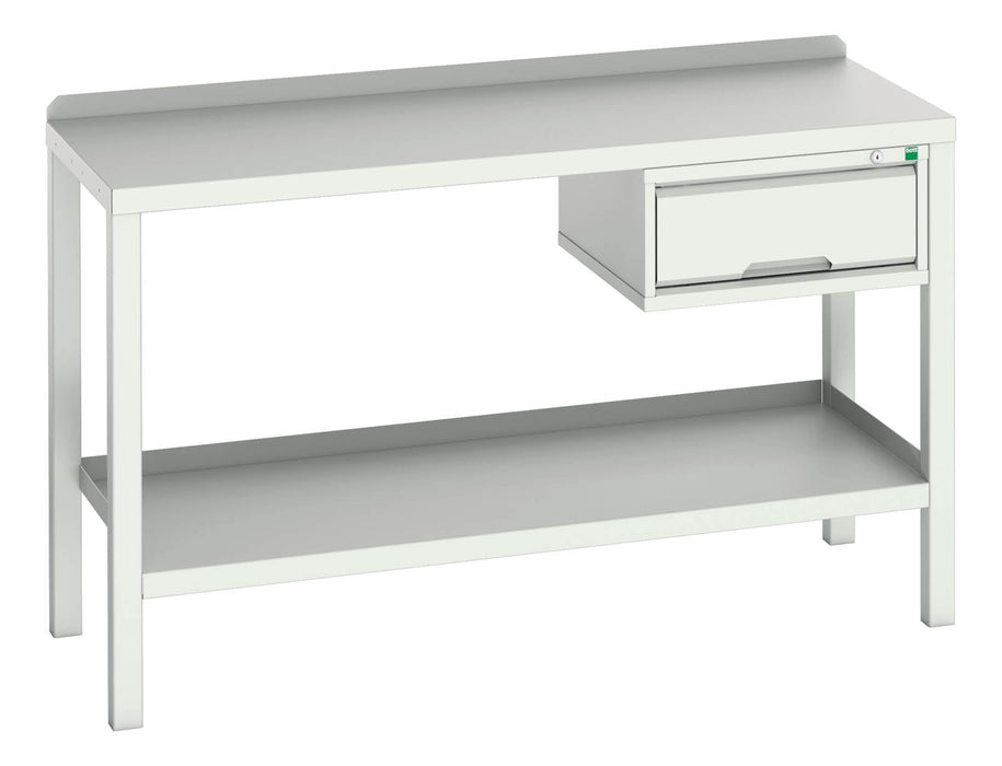 Bott Verso Welded Bench With 1 Drawer Cab & Steel Top (WxDxH: 1500x600x910mm) - Part No:16922604