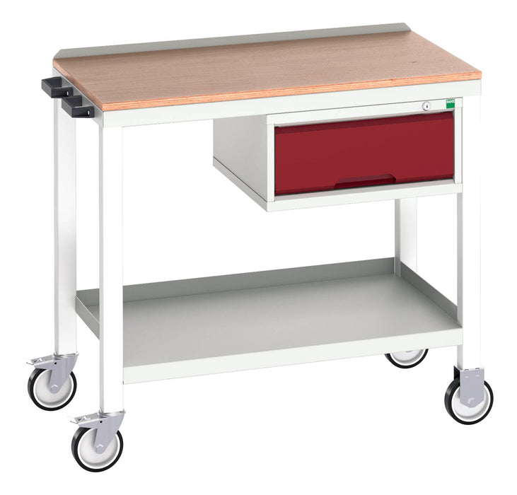 Bott Verso Mobile Welded Bench With 1 Drawer Cab & Mpx Top (WxDxH: 1000x600x930mm) - Part No:16922801