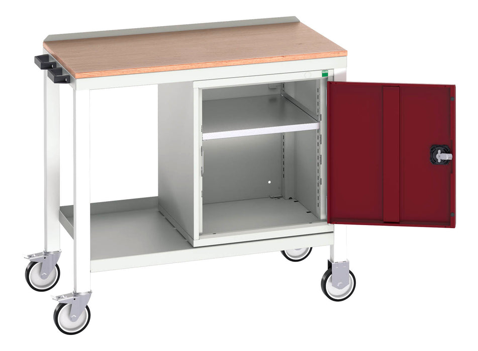 Bott Verso Mobile Welded Bench With Cupboard & Mpx Top (WxDxH: 1000x600x930mm) - Part No:16922803