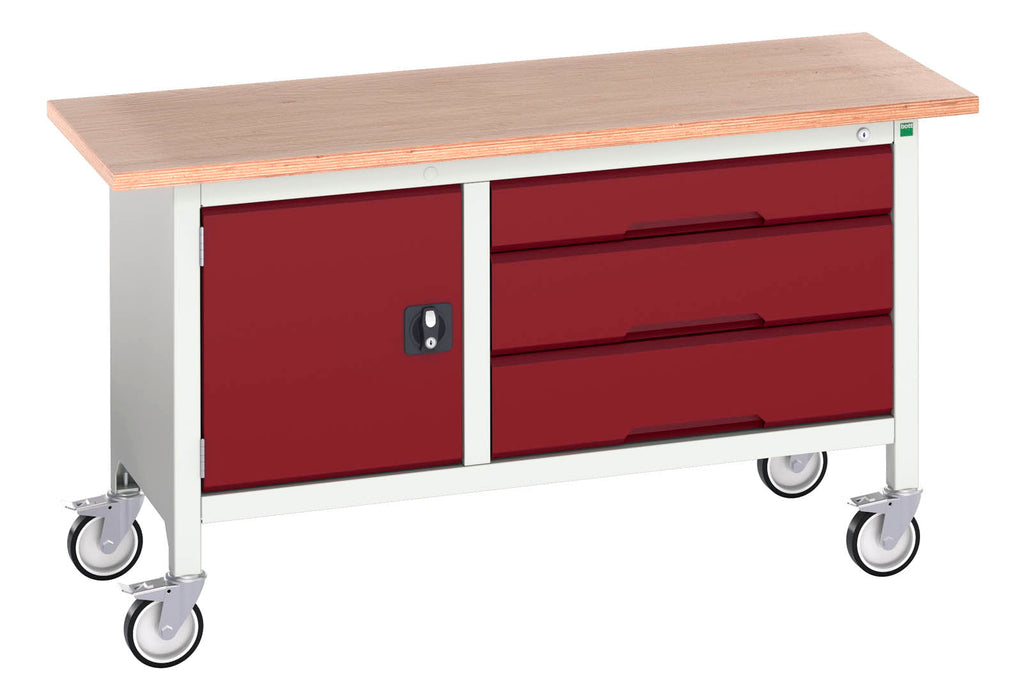 Bott Verso Mobile Storage Bench (Mpx) With Cupboard / 3 Drawer Cab (WxDxH: 1500x600x830mm) - Part No:16923214