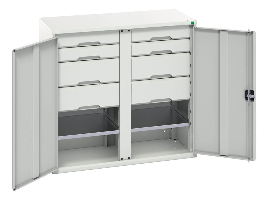 Bott Verso Kitted Cupboard With 2 Shelves, 8 Drawers (WxDxH: 1050x550x1000mm) - Part No:16926557