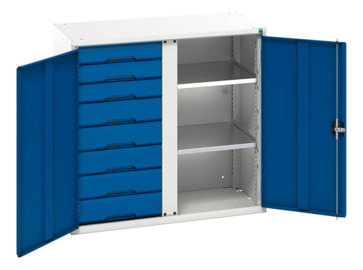 Verso Kitted Cupboard With 2 Shelves, 8 Drawers (WxDxH: 1050x550x1000mm) - Part No:16926558
