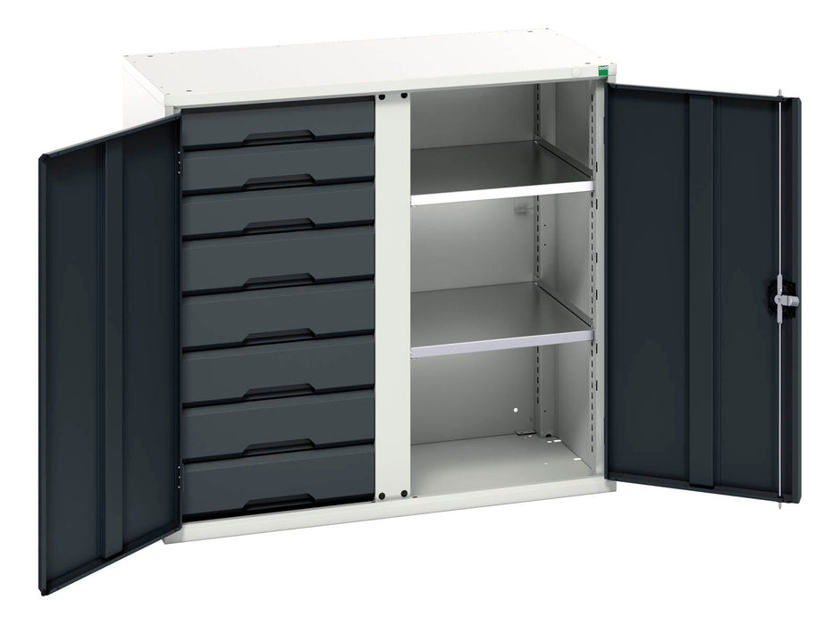 Bott Verso Kitted Cupboard With 2 Shelves, 8 Drawers (WxDxH: 1050x550x1000mm) - Part No:16926558