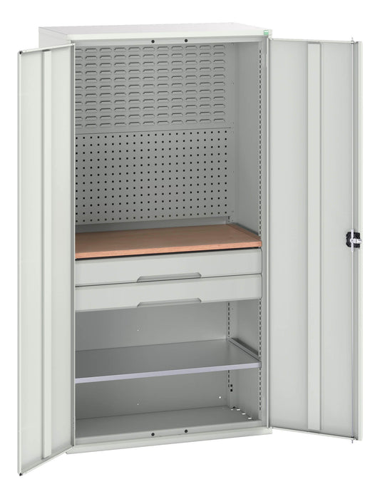 Bott Verso Kitted Cupboard With 1 Shelf, 2 Drw, Backpnls, Worktop (WxDxH: 1050x550x2000mm) - Part No:16926571