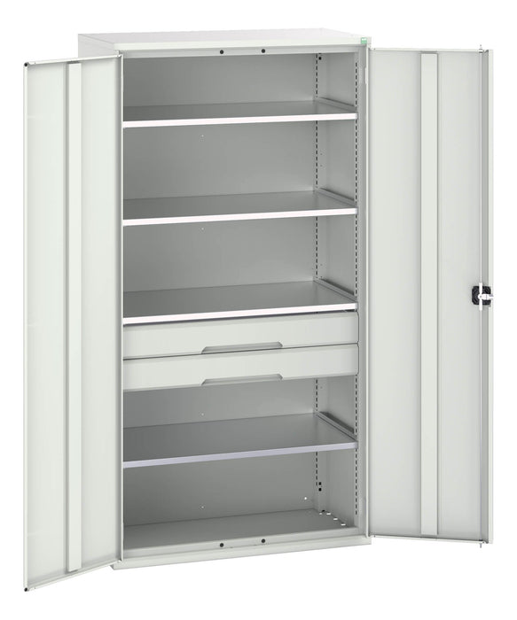 Bott Verso Kitted Cupboard With 4 Shelves, 2 Drawers (WxDxH: 1050x550x2000mm) - Part No:16926574