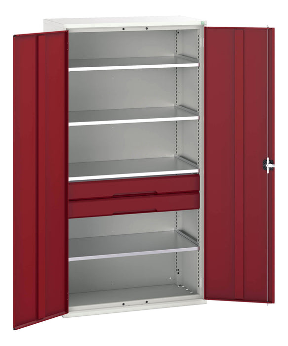 Bott Verso Kitted Cupboard With 4 Shelves, 2 Drawers (WxDxH: 1050x550x2000mm) - Part No:16926574