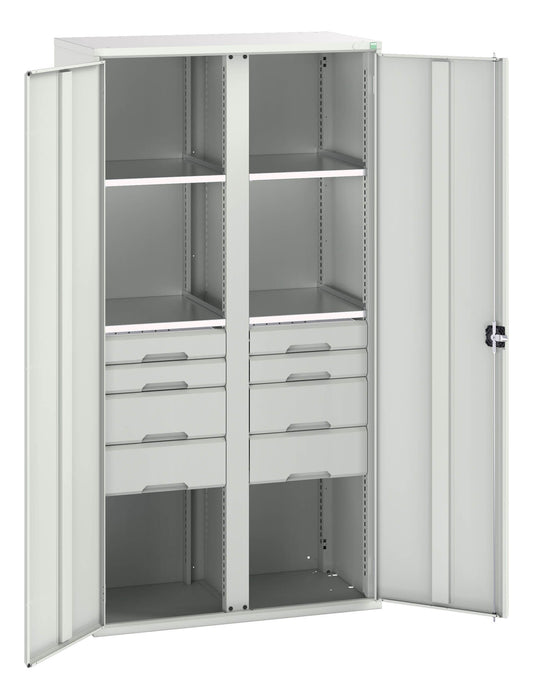 Bott Verso Kitted Cupboard With 4 Shelves, 8 Drawers (WxDxH: 1050x550x2000mm) - Part No:16926583