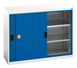 Verso Sliding Door Cupboard With 2 Shelves (WxDxH: 1300x550x1000mm) - Part No:16926670