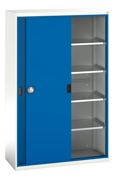 Verso Sliding Door Cupboard With 4 Shelves (WxDxH: 1300x550x2000mm) - Part No:16926671