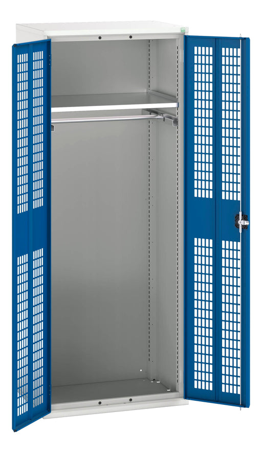 Verso Ventilated Door Kitted Cupboard With 1 Shelf, 1 Rail (WxDxH: 800x550x2000mm) - Part No:16926744