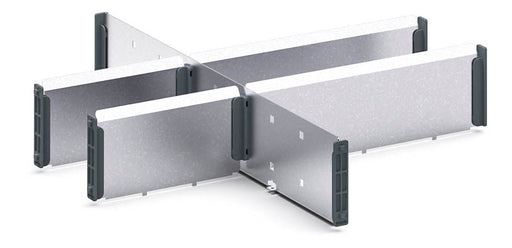 Verso Adjustable Metal Divider Kit 6 Compartment. For Cabinet - (WxDxH: 525x550x100/125mm) - Part No:16926802