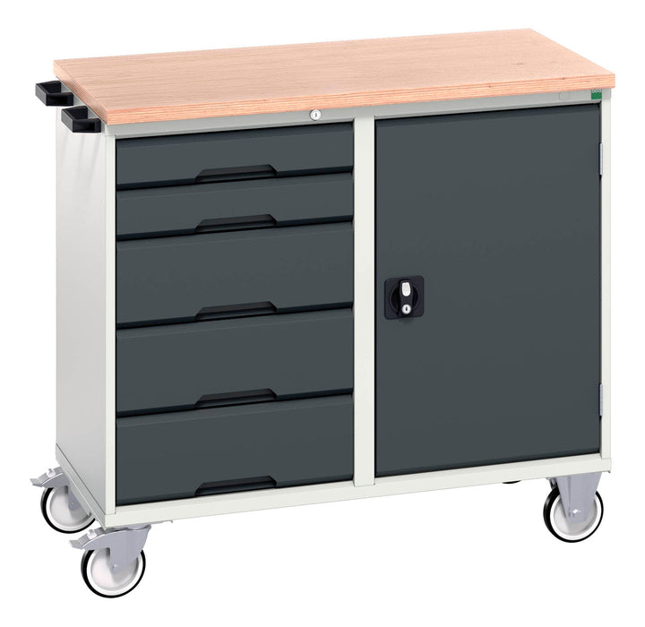 Bott Verso Maintenance Trolley With 5 Drawers, Door And Mpx Top (WxDxH: 1050x600x980mm) - Part No:16927121