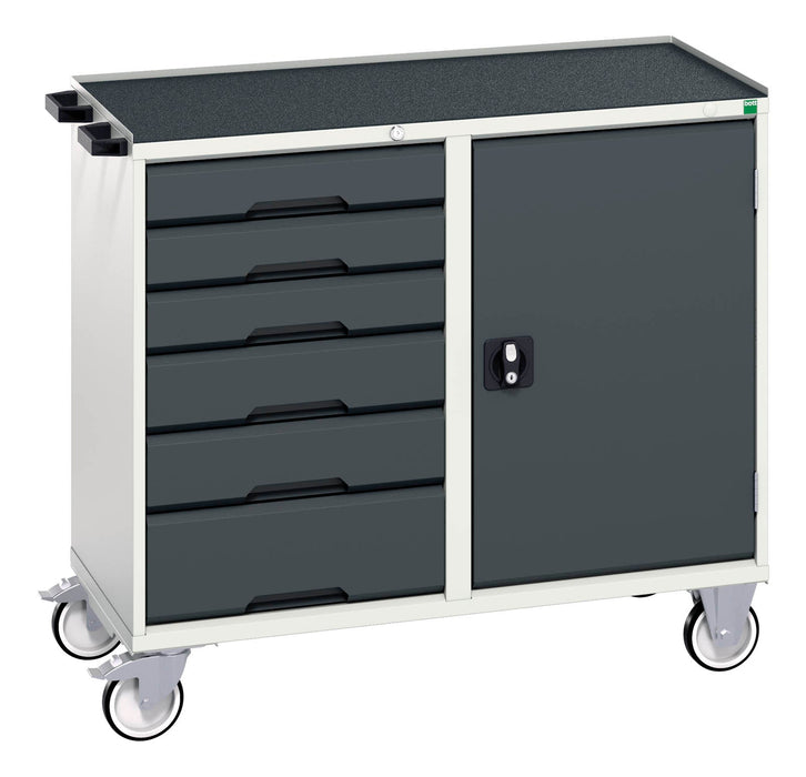 Bott Verso Maintenance Trolley With 6 Drawers, Door And Top Tray (WxDxH: 1050x550x965mm) - Part No:16927125