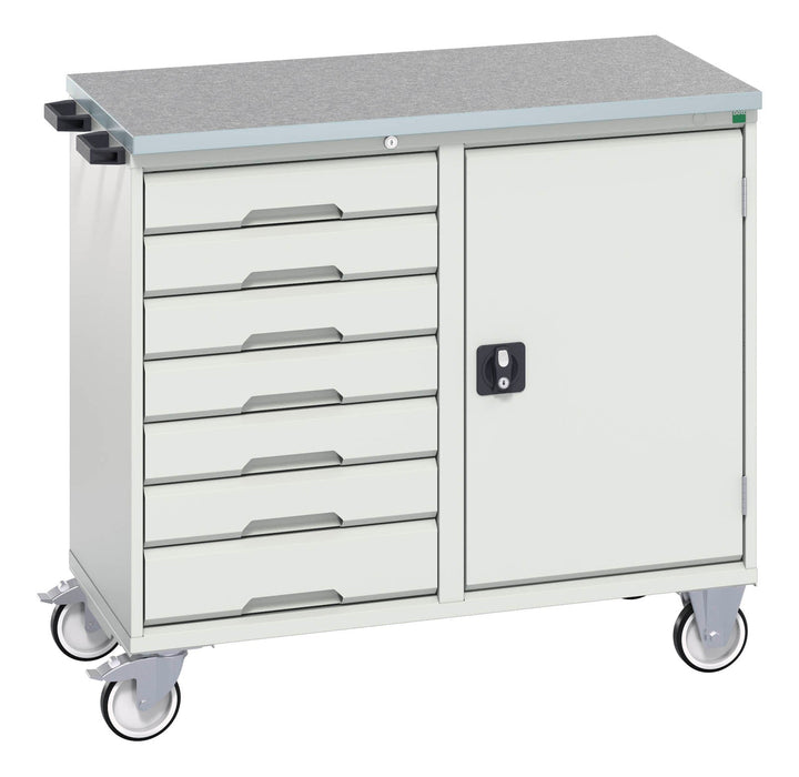 Bott Verso Maintenance Trolley With 7 Drawers, Door And Lino Top (WxDxH: 1050x600x980mm) - Part No:16927126
