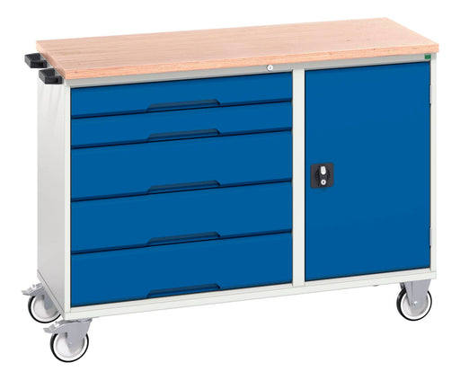 Verso Maintenance Trolley With 5 Drawers, Door And Mpx Top (WxDxH: 1300x600x980mm) - Part No:16927151