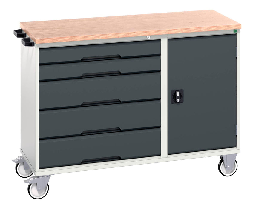 Bott Verso Maintenance Trolley With 5 Drawers, Door And Mpx Top (WxDxH: 1300x600x980mm) - Part No:16927151