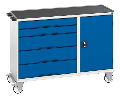 Verso Maintenance Trolley With 5 Drawers, Door And Top Tray (WxDxH: 1300x550x965mm) - Part No:16927152