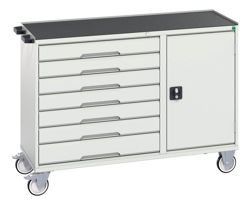 Bott Verso Maintenance Trolley With 7 Drawers, Door And Top Tray (WxDxH: 1300x550x965mm) - Part No:16927158