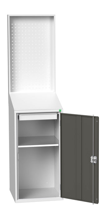 Bott Verso Economy Lectern With Backpanel Perfo With 1 Shelf, 1 Drawer (WxDxH: 525x550x2000mm) - Part No:16929025
