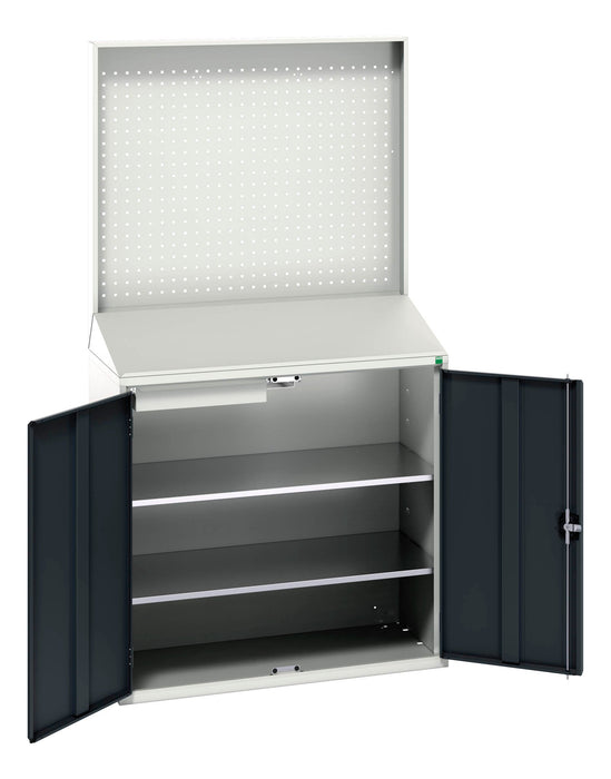 Bott Verso Economy Lectern With Backpanel Perfo With 2 Shelves, 1 Drawer (WxDxH: 1050x550x2000mm) - Part No:16929216