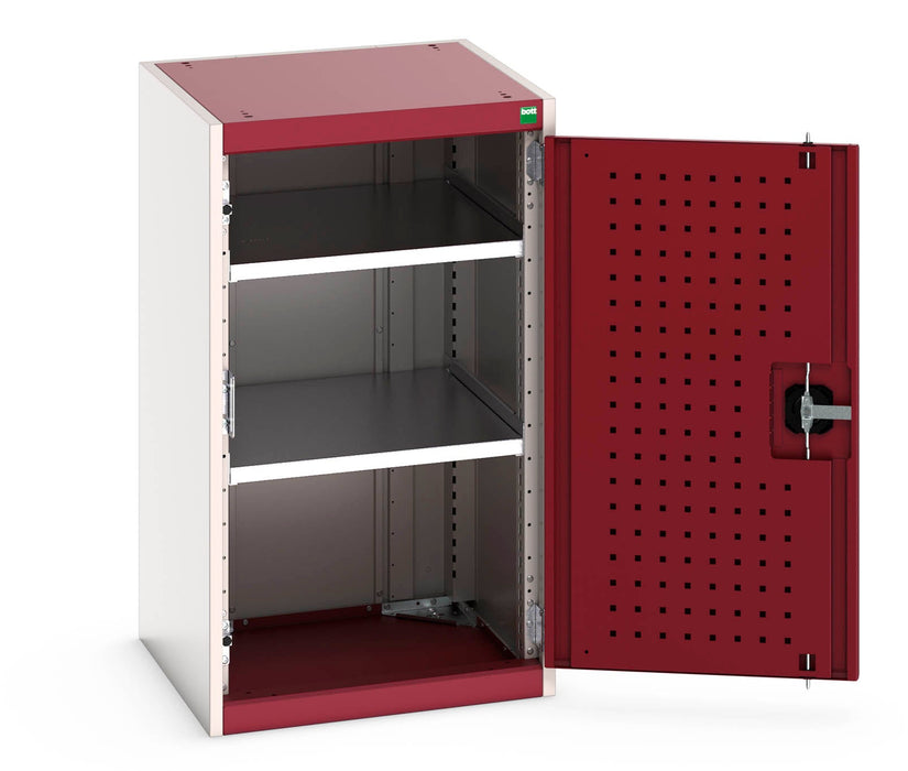 Bott Cubio Cupboard With Perfo Doors & 2 Shelves (WxDxH: 525x525x900mm) - Part No:40010125