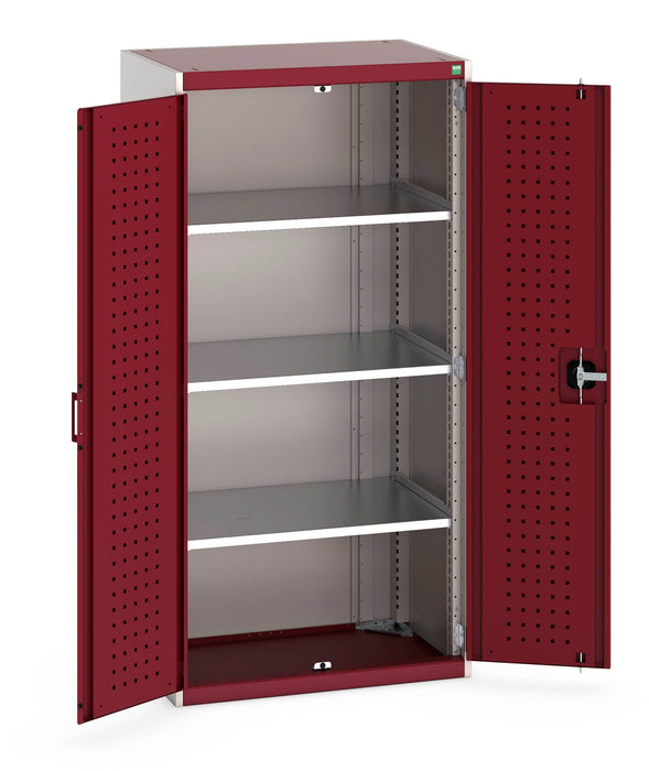 Bott Cubio Cupboard With Perfo Doors & 3 Shelves (WxDxH: 800x525x1600mm) - Part No:40012081