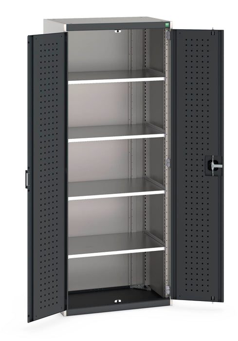 Bott Cubio Cupboard With Perfo Doors & 4 Shelves (WxDxH: 800x525x2000mm) - Part No:40012084
