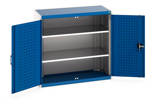 Cubio Cupboard With Perfo Doors & 2 Shelves (WxDxH: 1050x525x1000mm) - Part No:40013047