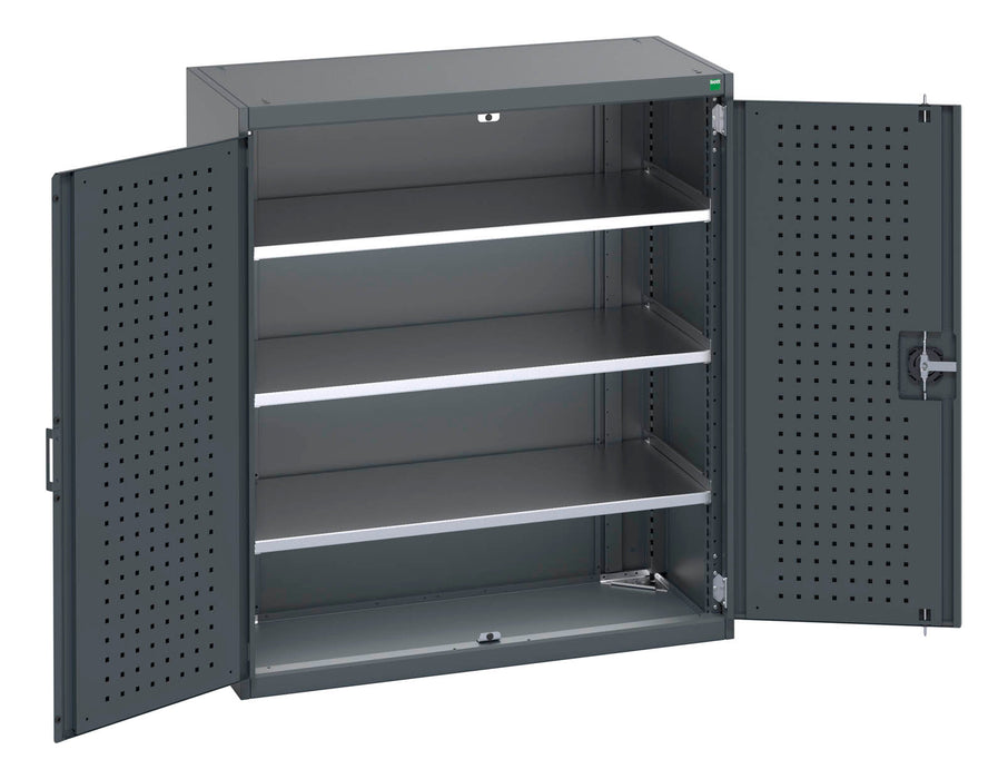 Bott Cubio Cupboard With Perfo Doors & 3 Shelves (WxDxH: 1050x525x1200mm) - Part No:40013048