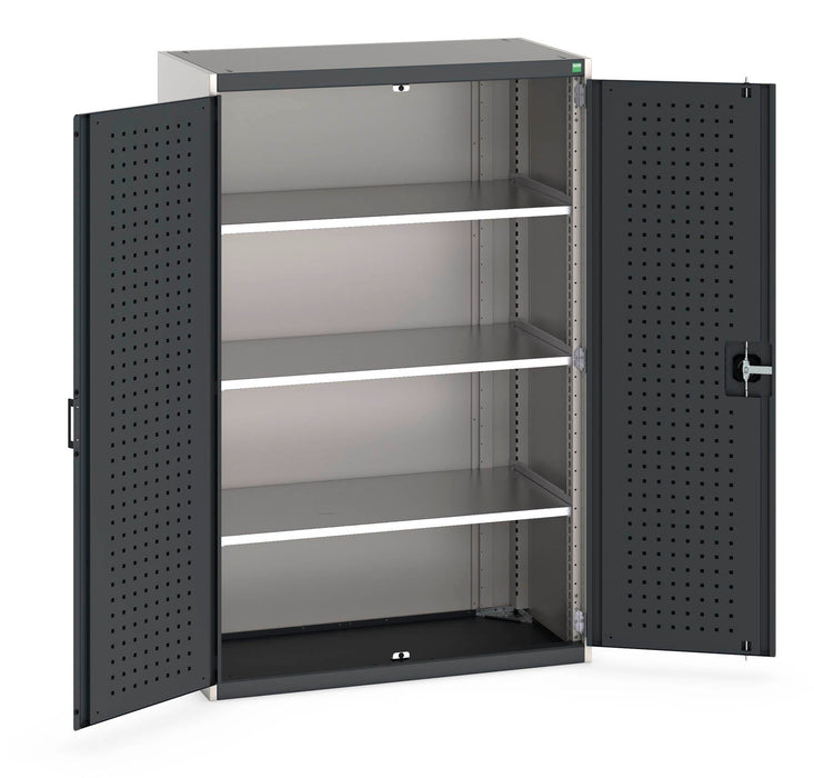 Bott Cubio Cupboard With Perfo Doors & 3 Shelves (WxDxH: 1050x525x1600mm) - Part No:40013050
