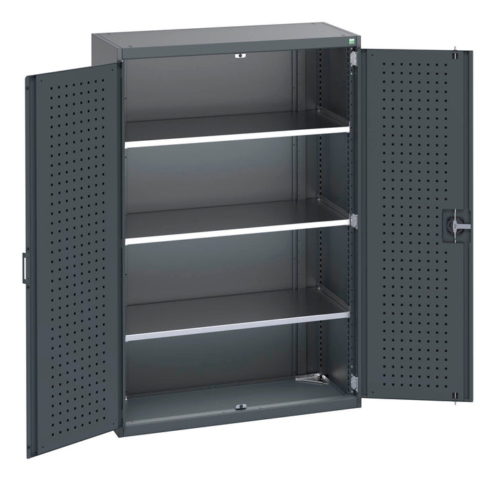 Bott Cubio Cupboard With Perfo Doors & 3 Shelves (WxDxH: 1050x525x1600mm) - Part No:40013050