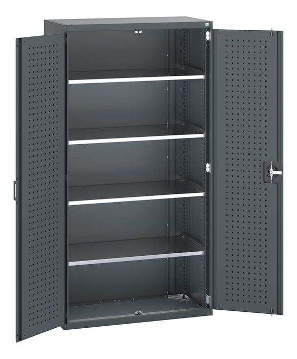 Bott Cubio Cupboard With Perfo Doors & 4 Shelves (WxDxH: 1050x525x2000mm) - Part No:40013053