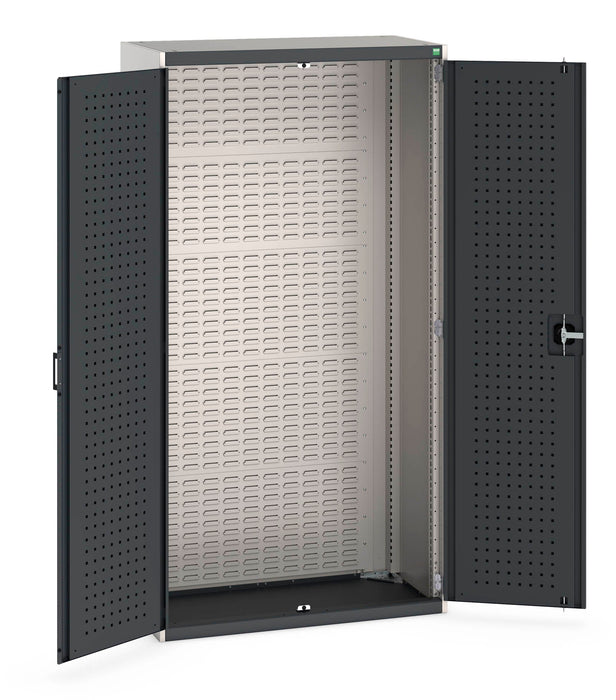 Bott Cubio Cupboard With Perfo Doors, Full Louvre Backpanel (WxDxH: 1050x525x2000mm) - Part No:40013055
