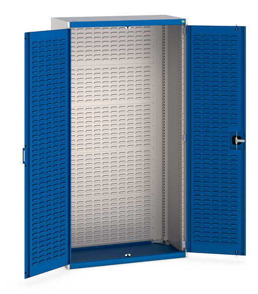 Cubio Cupboard With Louvre Doors, Full Louvre Backpanel (WxDxH: 1050x525x2000mm) - Part No:40013060