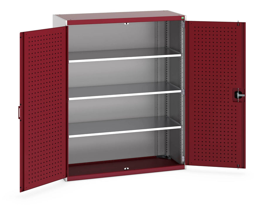 Bott Cubio Cupboard With Perfo Doors & 3 Shelves (WxDxH: 1300x525x1600mm) - Part No:40014050