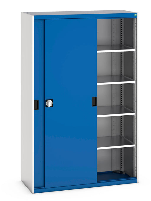 Cubio Cupboard With Sliding Doors & 4 Shelves (WxDxH: 1300x525x2000mm) - Part No:40014063