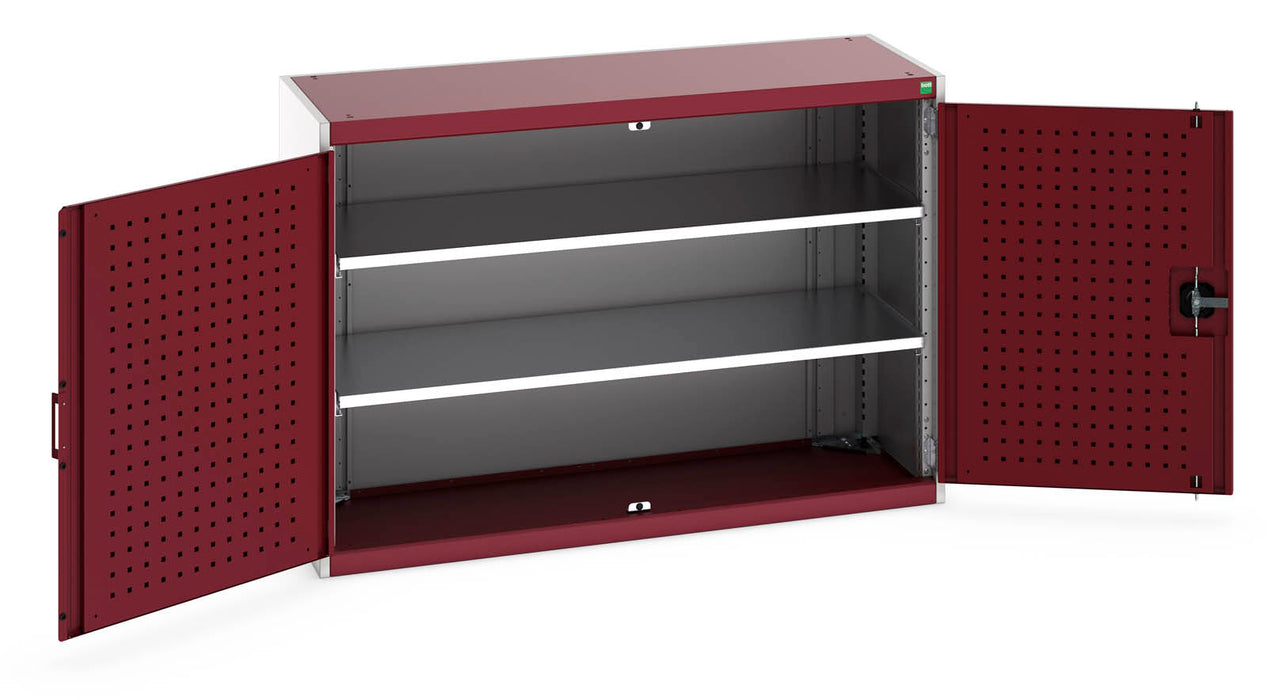 Bott Cubio Cupboard With Perfo Doors & 2 Shelves (WxDxH: 1300x525x900mm) - Part No:40014066