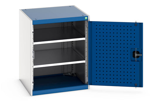 Cubio Cupboard With Perfo Doors & 2 Shelves (WxDxH: 650x650x800mm) - Part No:40019120