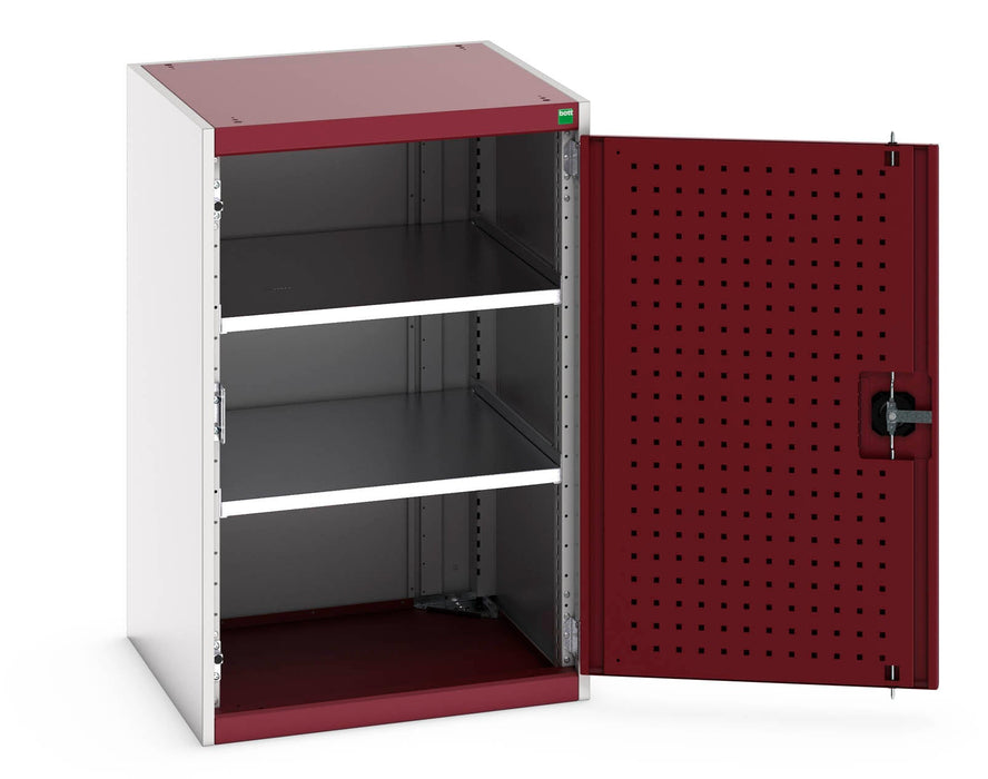 Bott Cubio Cupboard With Perfo Doors & 2 Shelves (WxDxH: 650x650x1000mm) - Part No:40019121