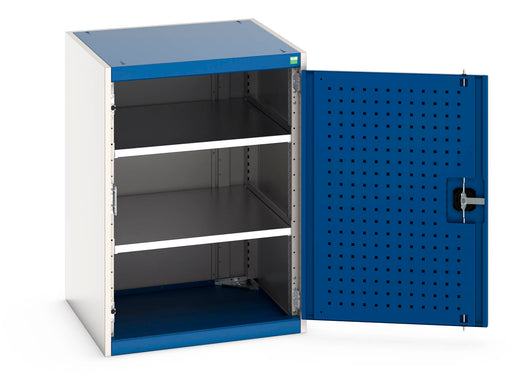 Cubio Cupboard With Perfo Doors & 2 Shelves (WxDxH: 650x650x900mm) - Part No:40019163