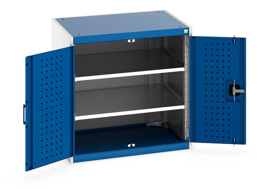 Cubio Cupboard With Perfo Doors & 2 Shelves (WxDxH: 800x650x800mm) - Part No:40020110